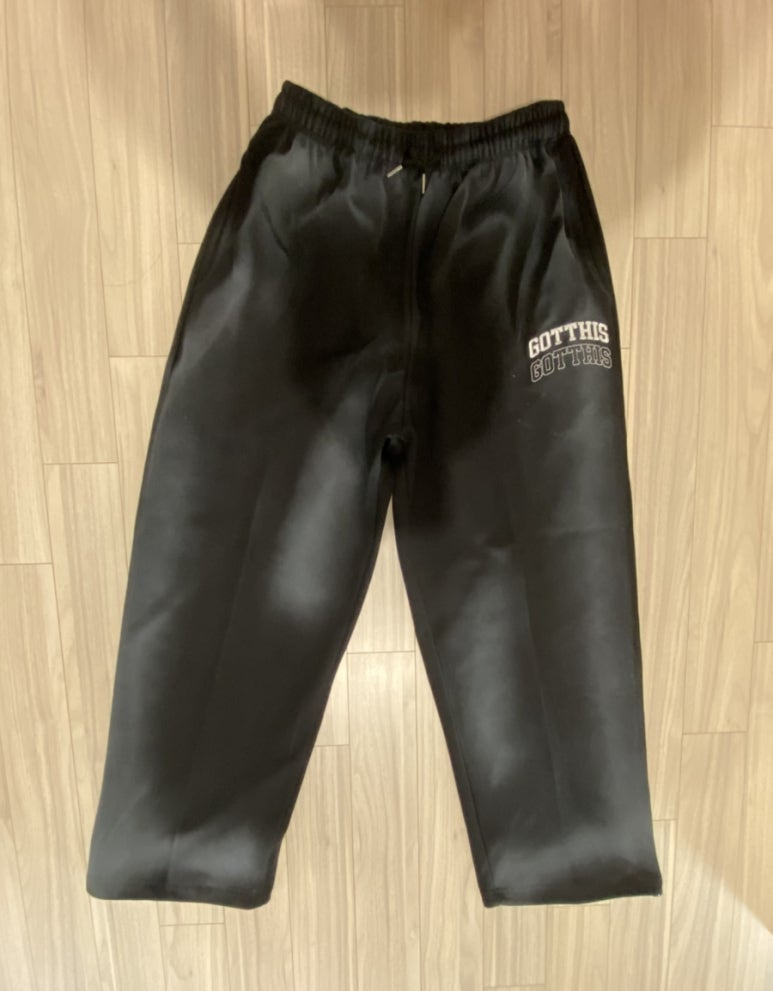 갓디스 GOTTHIS 빈티지 헤비 워싱 코튼 오버핏 팬츠 짐웨어 트레이닝팬츠 CHROME SET Loose leg Washed Pants