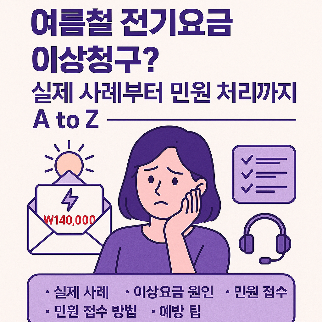 여름철 전기요금 이상청구? 실제 사례부터 민원 처리까지 A to Z