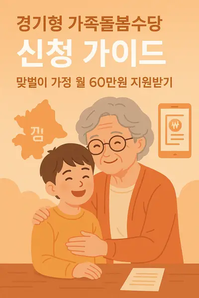 경기형 가족돌봄수당 신청 가이드 – 맞벌이 가정 월 60만원 지원받기