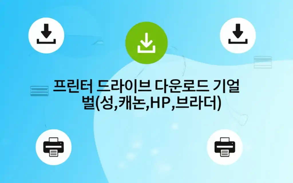 프린터드라이브다운로드기업별(삼성,캐논,HP,브라더)_썸네일