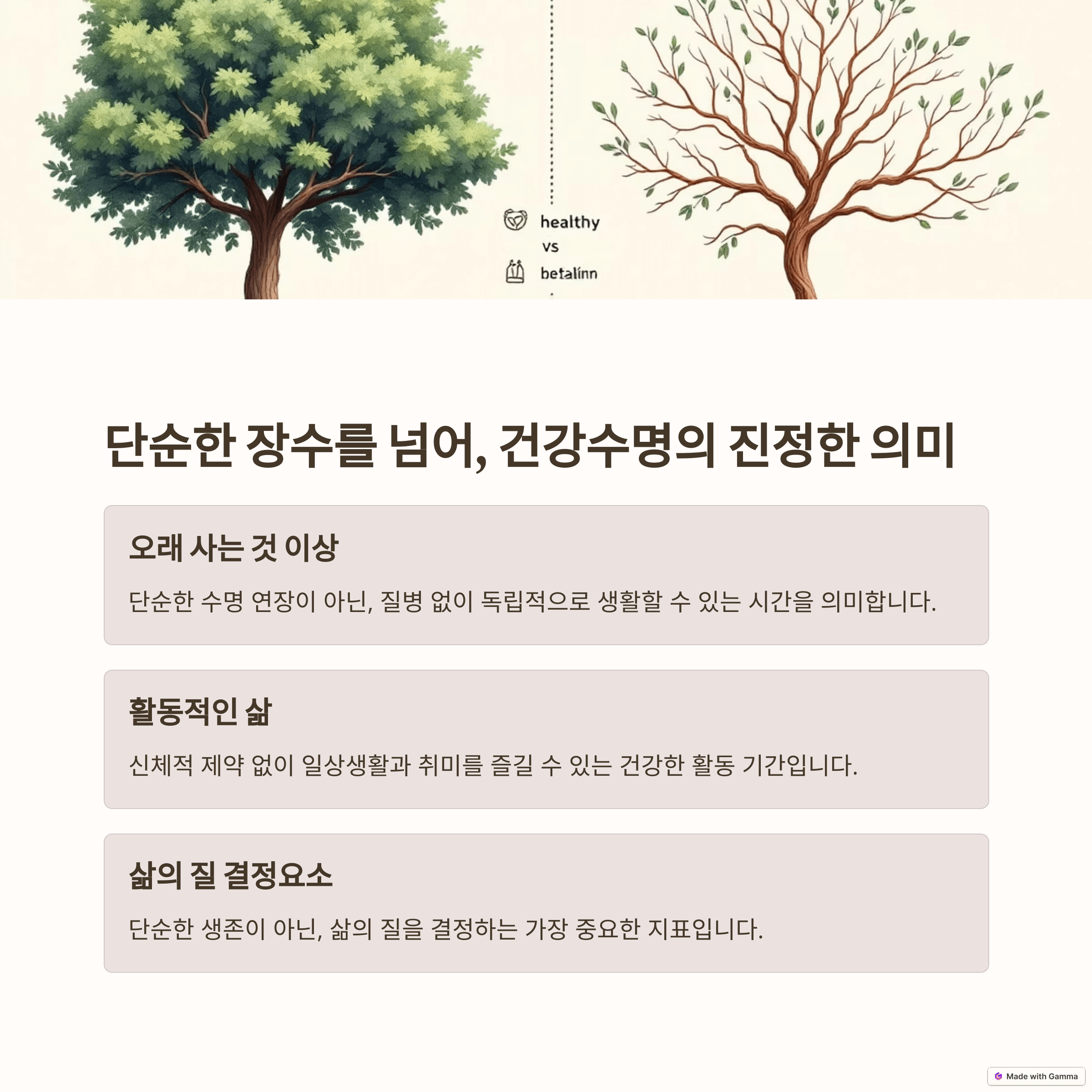 건강수명이란 무엇일까요?