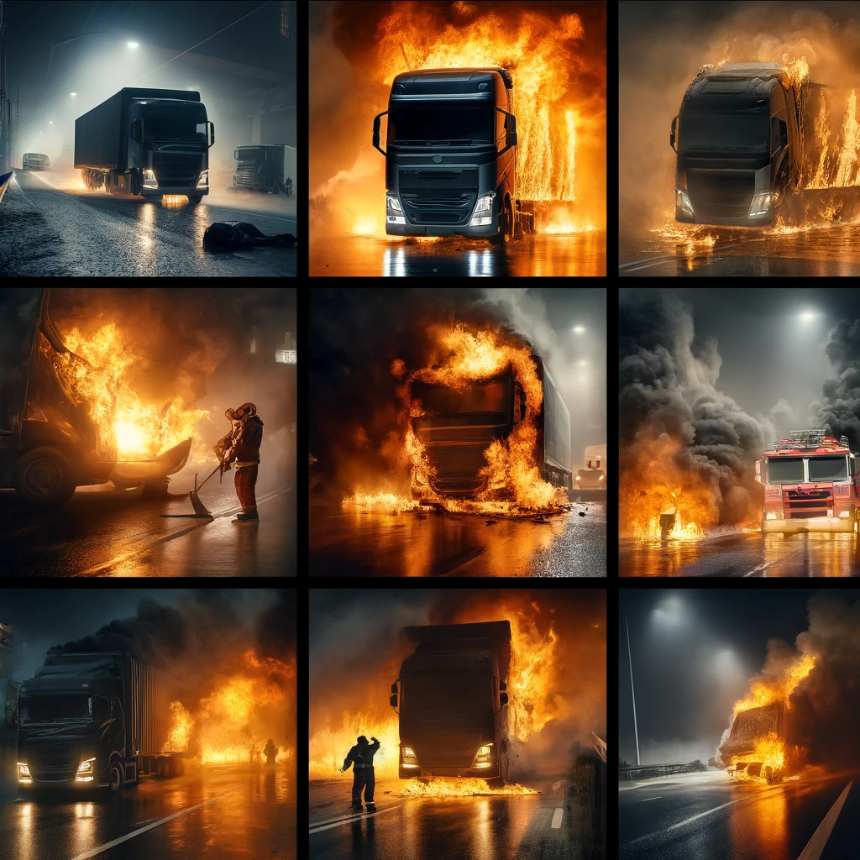 트럭이 불나는 꿈