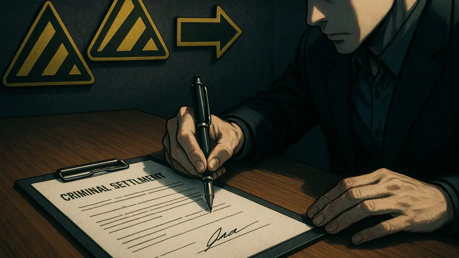 형사합의서를 작성하는 모습과 주의사항이 담긴 인포그래픽