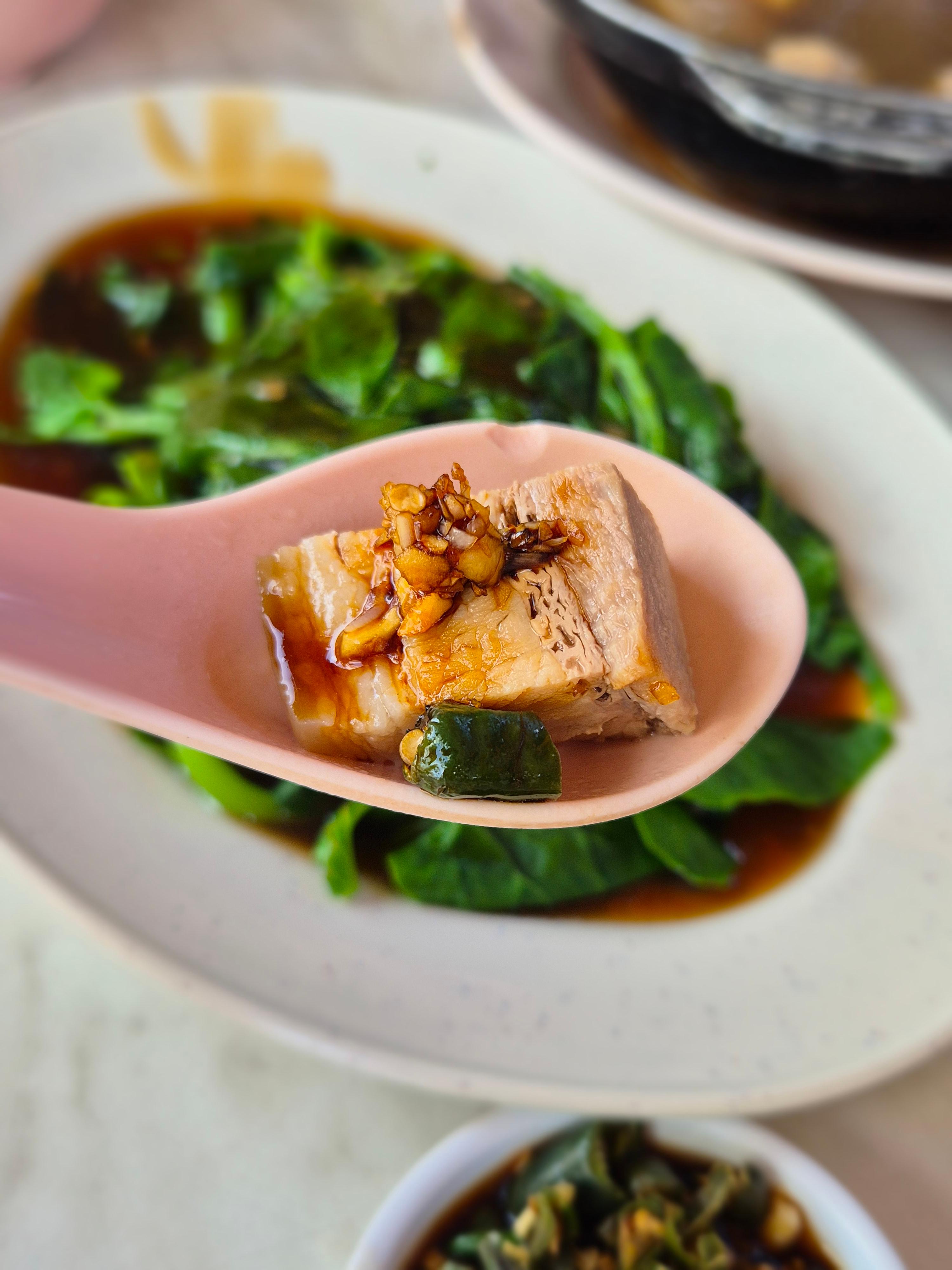 시금치볶음과 바쿠테