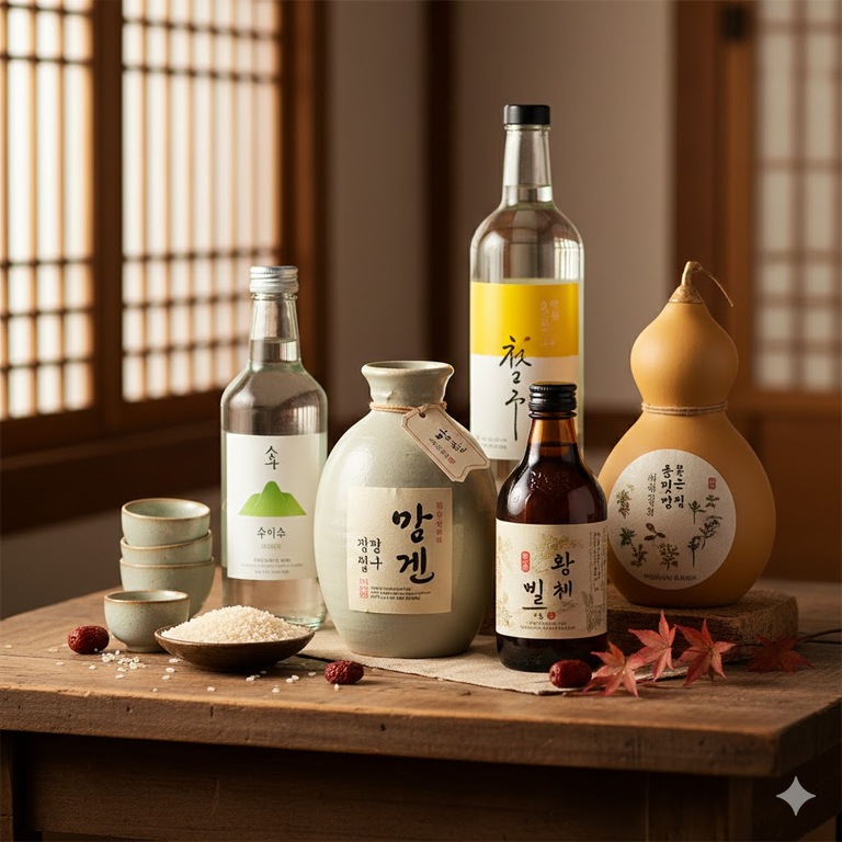 다양한 전통주 제품 이미지