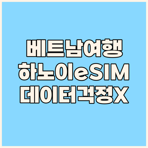 베트남 여행 필수품 하노이 eSIM