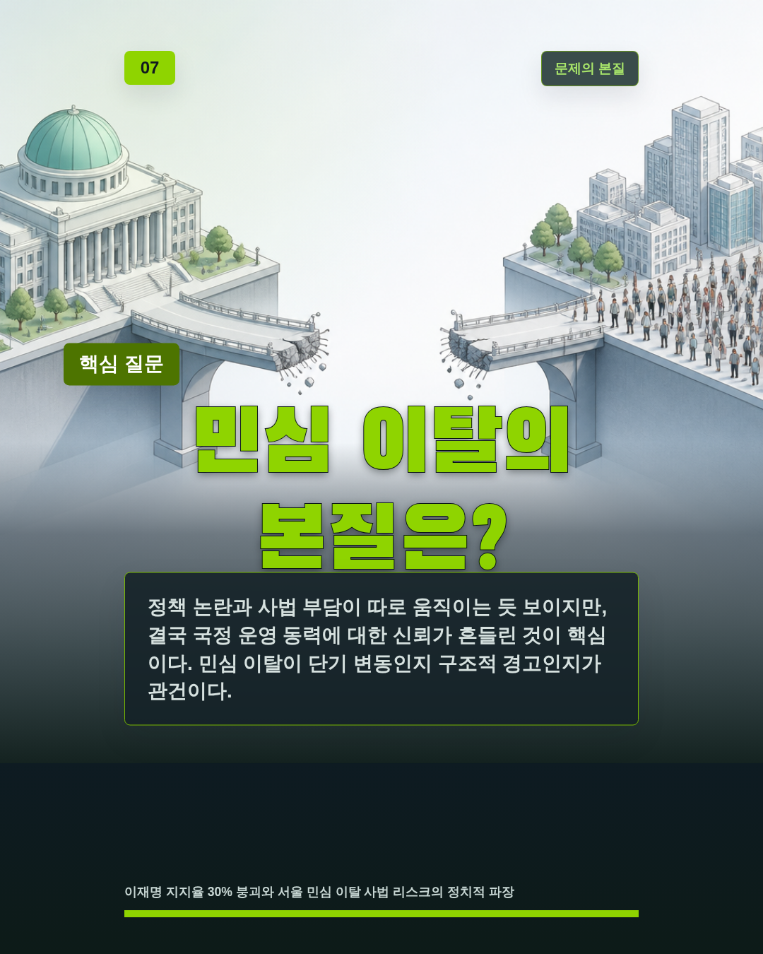 민심 이탈의 본질은?