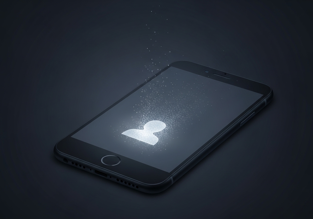 서서히 무너짐을 묘사, 스마트폰의 기본 아바타가 사라지기 시작