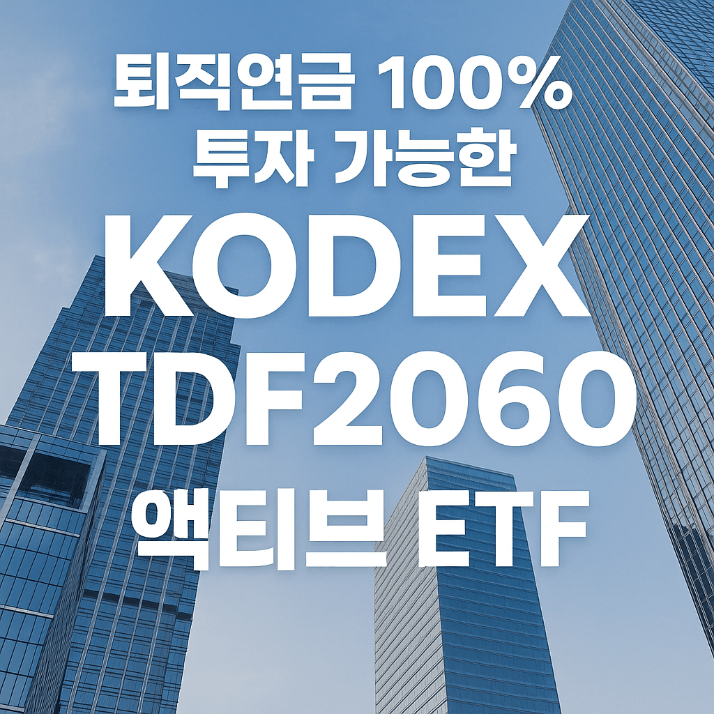 퇴직연금 100% 투자 가능한 KODEX TDF2060 액티브 ETF