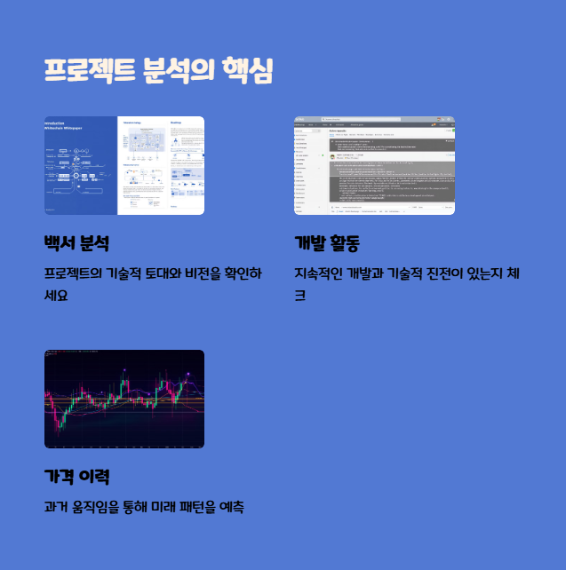 암호화폐 프로젝트 분석 방법