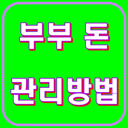 부부돈관리방법