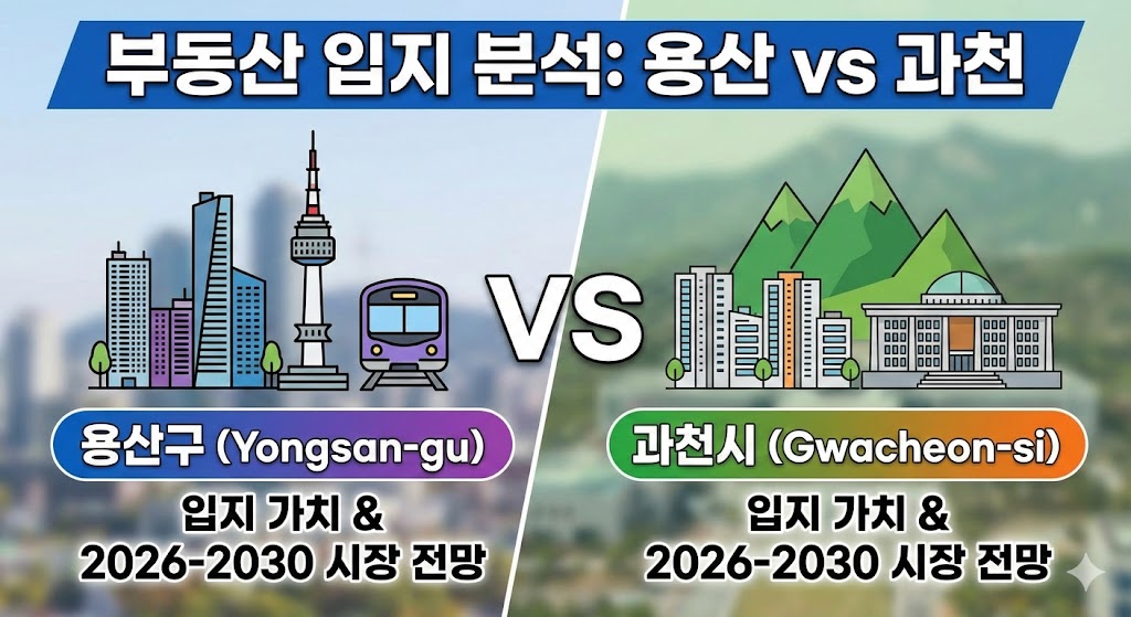 용산구 vs 과천시 입지 가치 및 2026-2030 시장 전망