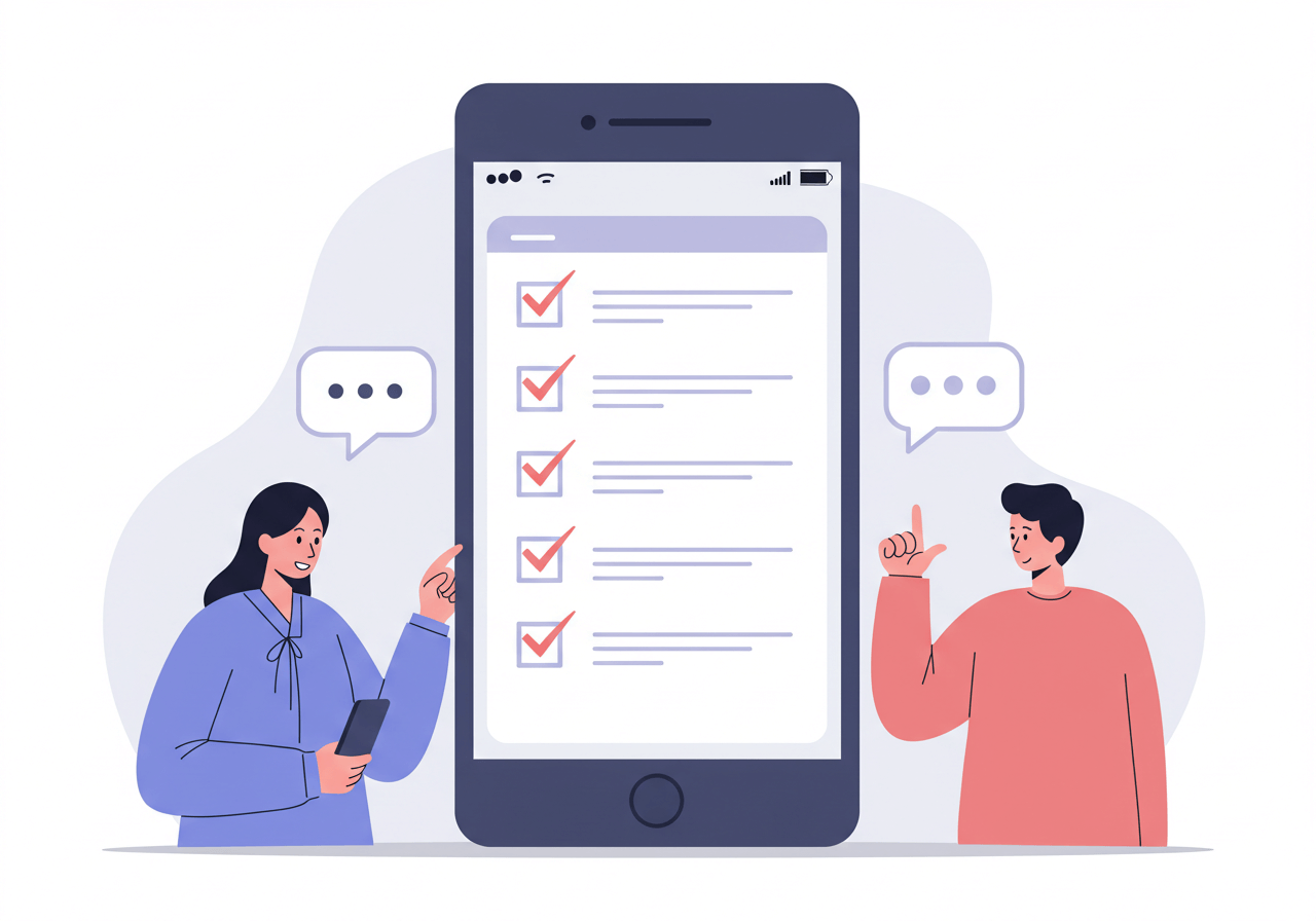 지원금 신청 후 확인 절차를 스마트폰으로 점검하는 장면 2