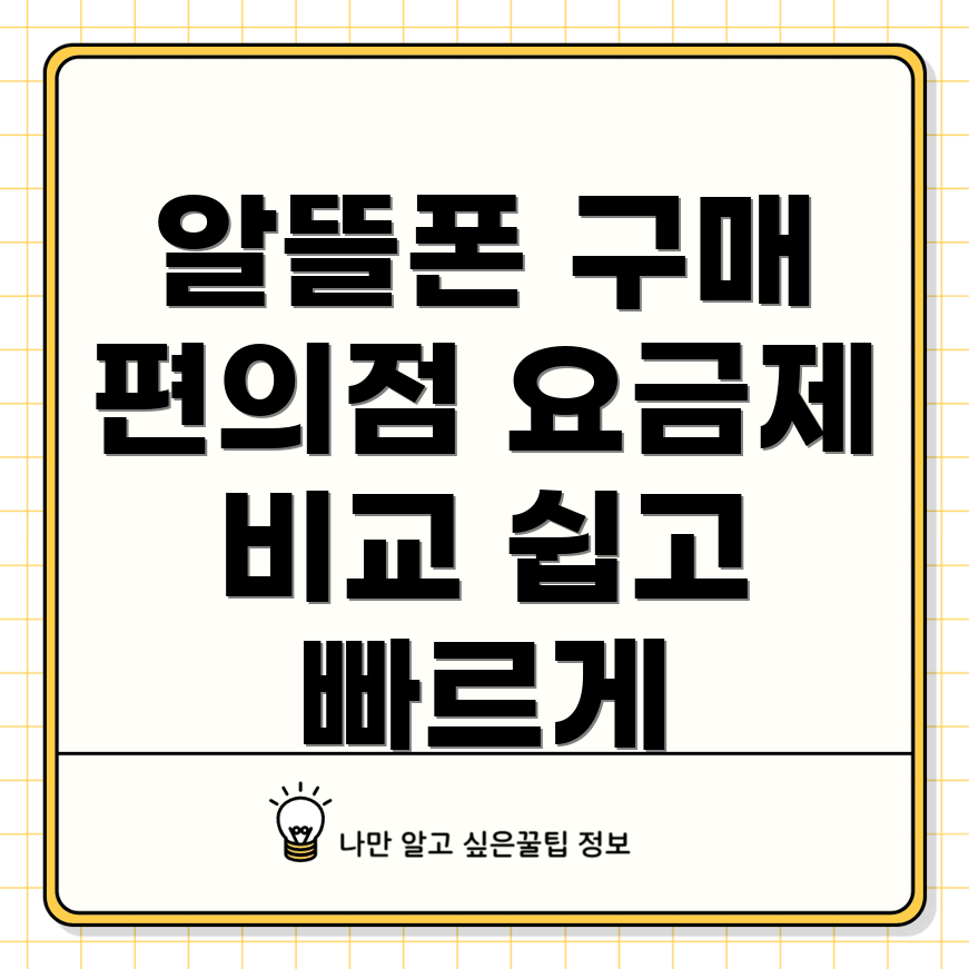 알뜰폰 유심칩 구매