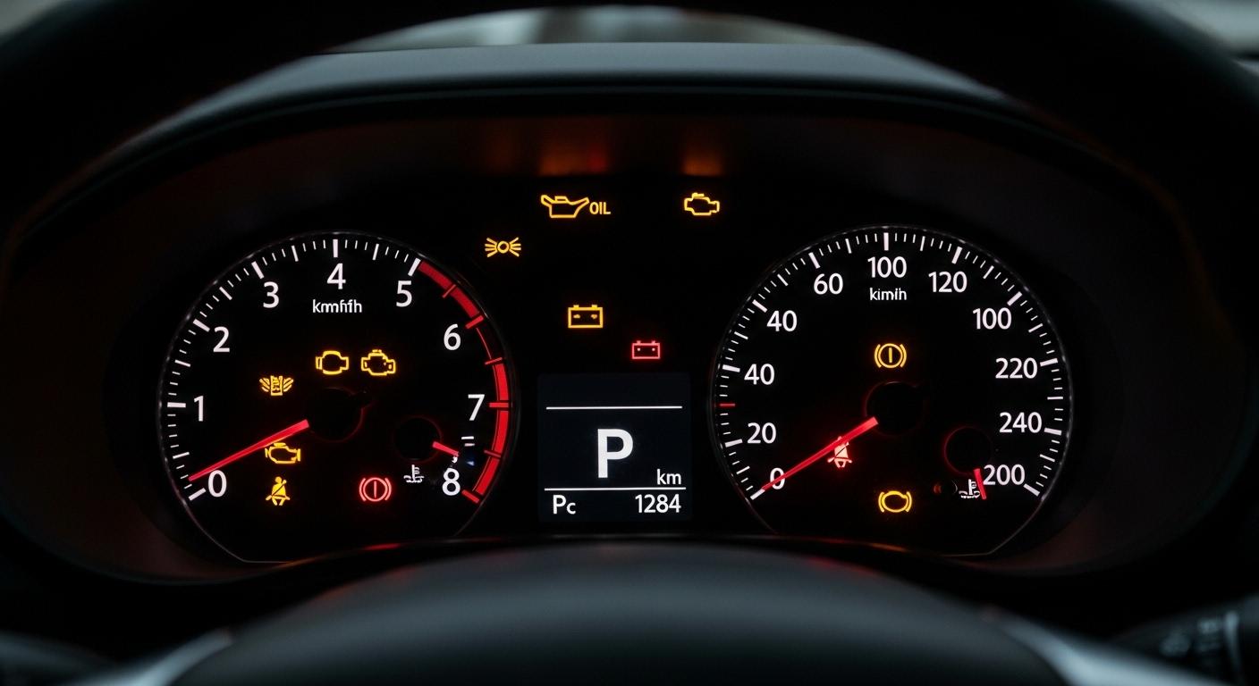 자동차 경고등 점등