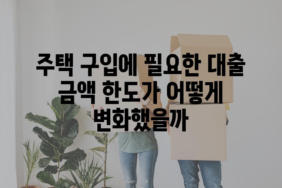 주택 구입에 필요한 대출 금액 한도가 어떻게 변화했을까