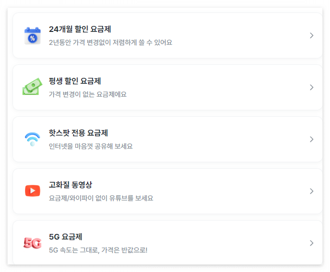 알뜰폰 요금제 비교 추천