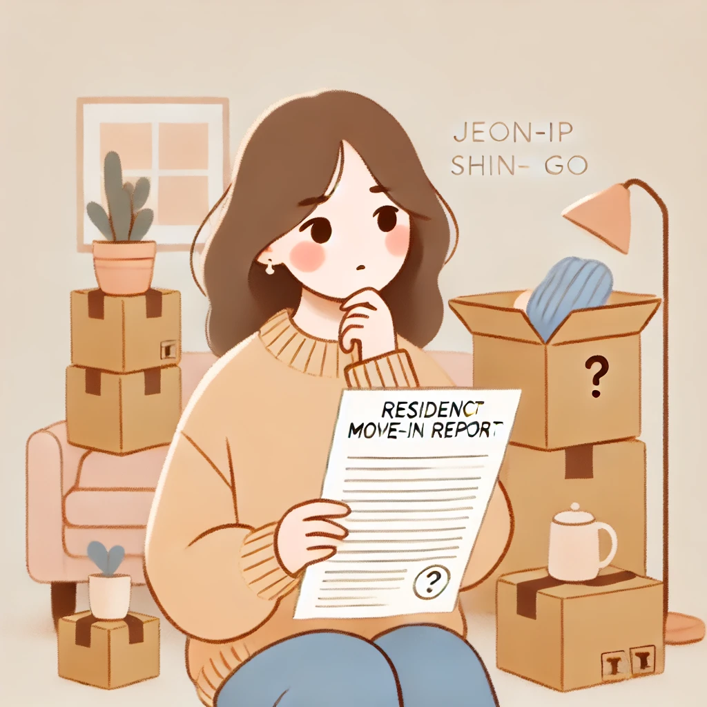 전입신고고민하는 여성