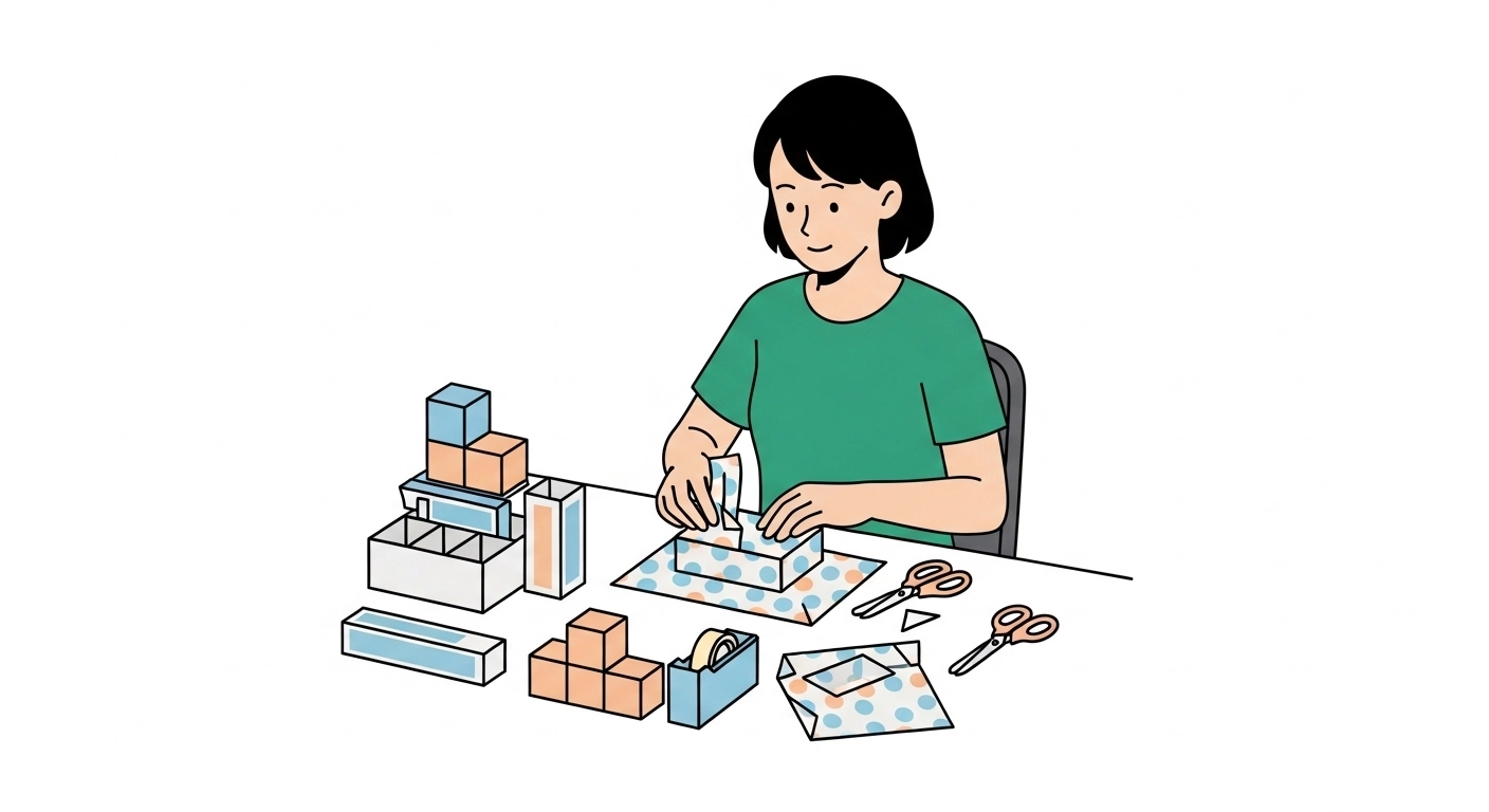 어수선한 책상 위를 호텔처럼! 자잘한 종이 상자로 '북유럽풍 데스크 오거나이저(정리함)' 만들기