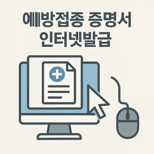 예방접종 증명서 인터넷발급