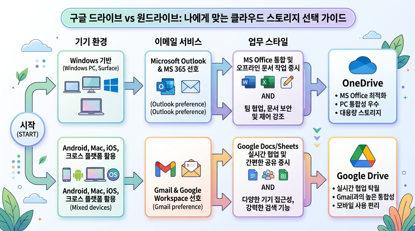 선택 가이드 플로우차트 기기
