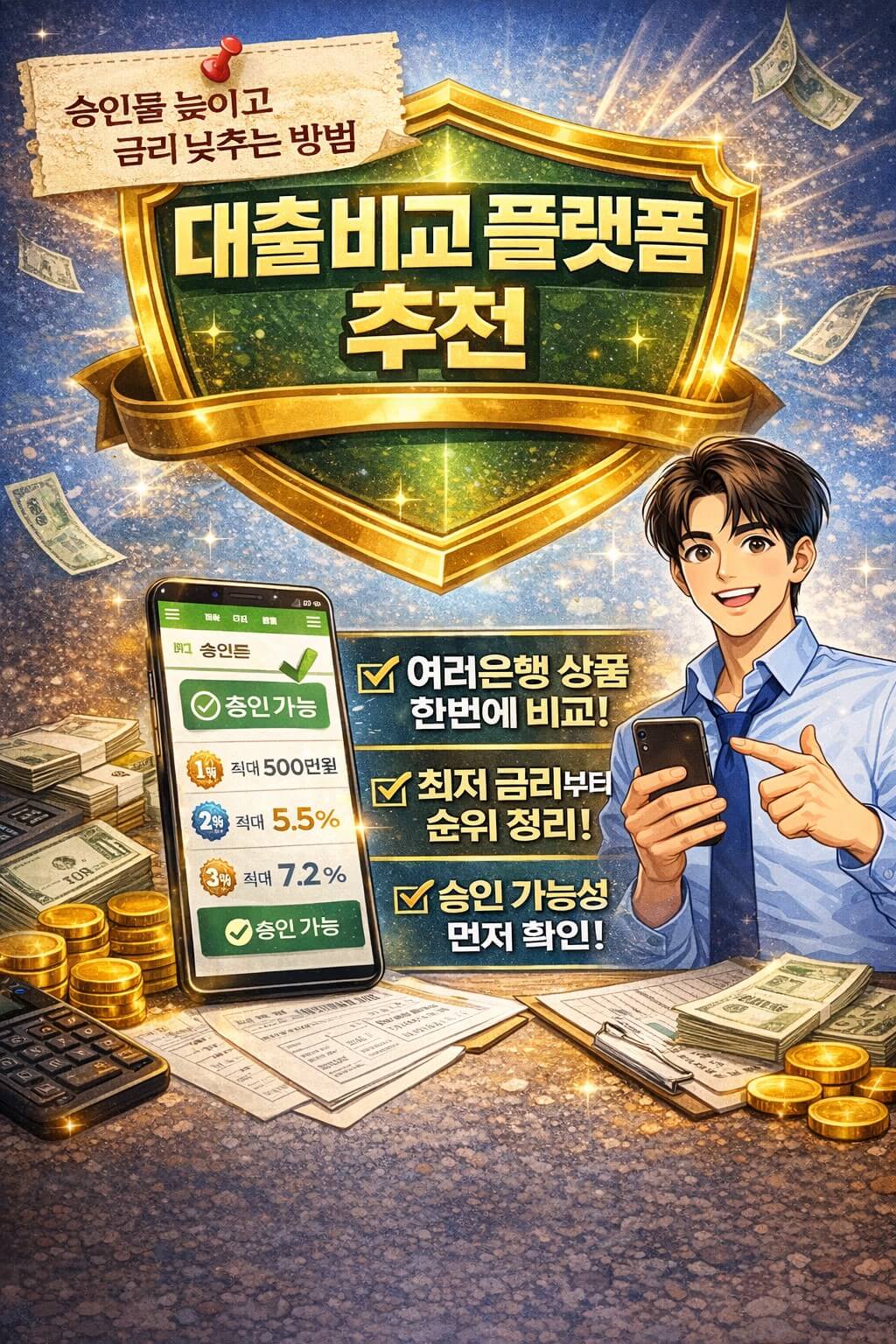 대출 비교 플랫폼 추천, 승인률 높이고 금리 낮추는 방법