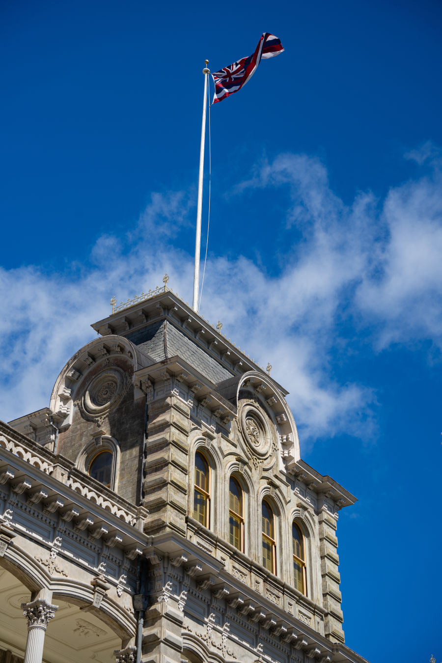 이올라니 궁전 미국 국기