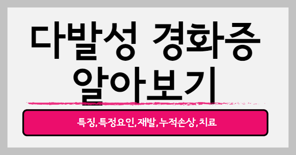다발성 경화증 알아보기
특징,특정요인,재발,누적손상,치료