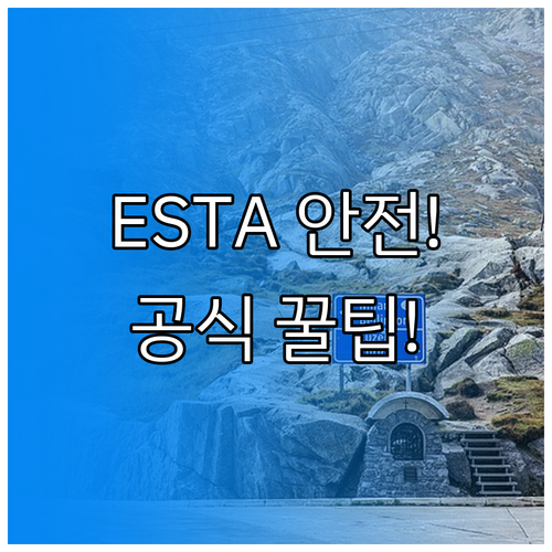 대행사 없이 ESTA 공식 웹사이트에..