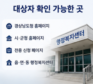 경남도민 생활지원금 대상자조회