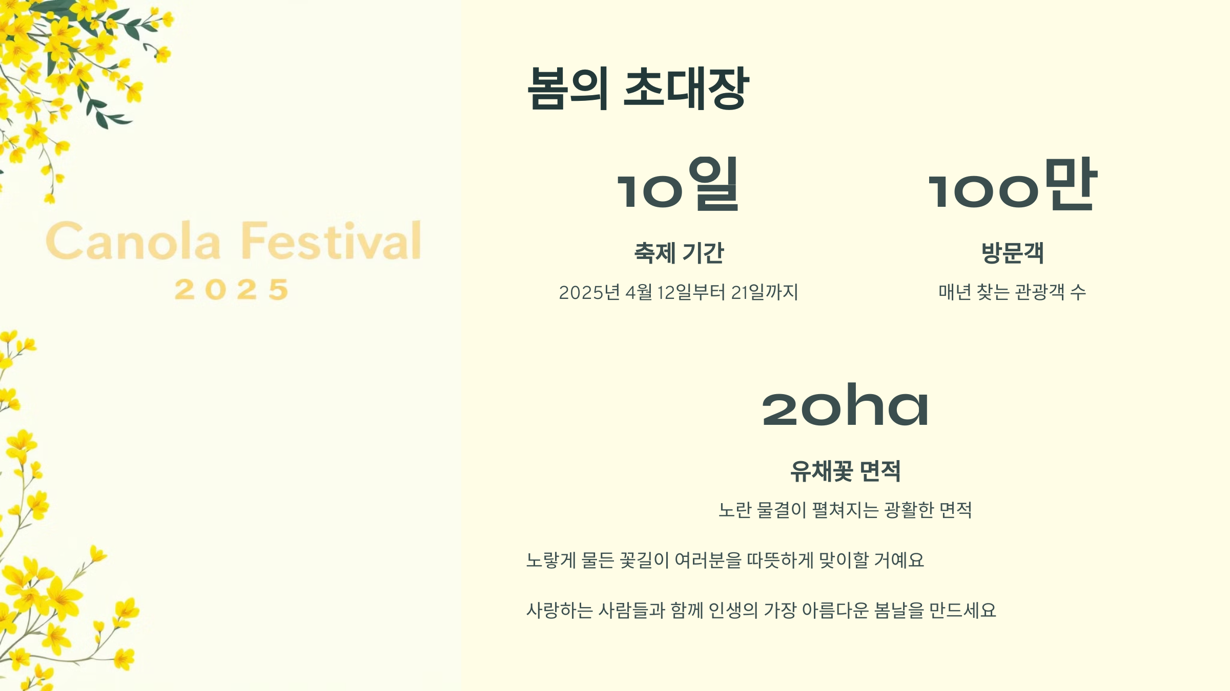 창녕에서 즐기는 2025 낙동강유채축제, 봄을 걷다