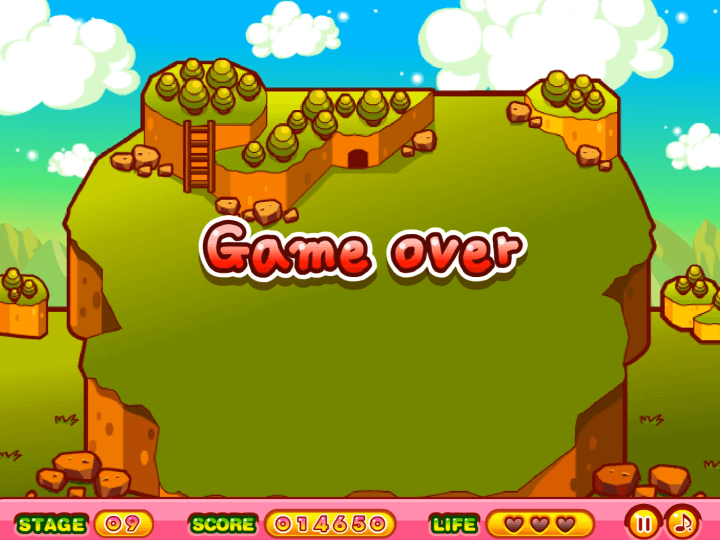 미로의숲-플래시게임-종료-화면