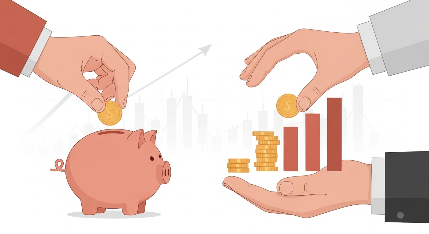 국민연금 보험료 인상과 그에 따른 연금액 증가를 상징하는 손과 돈 그래픽