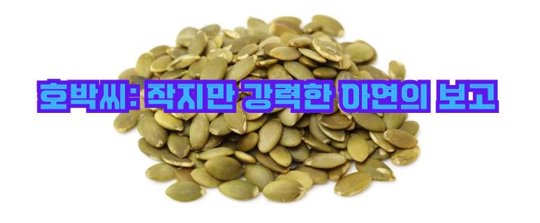호박씨: 작지만 강력한 아연의 보고