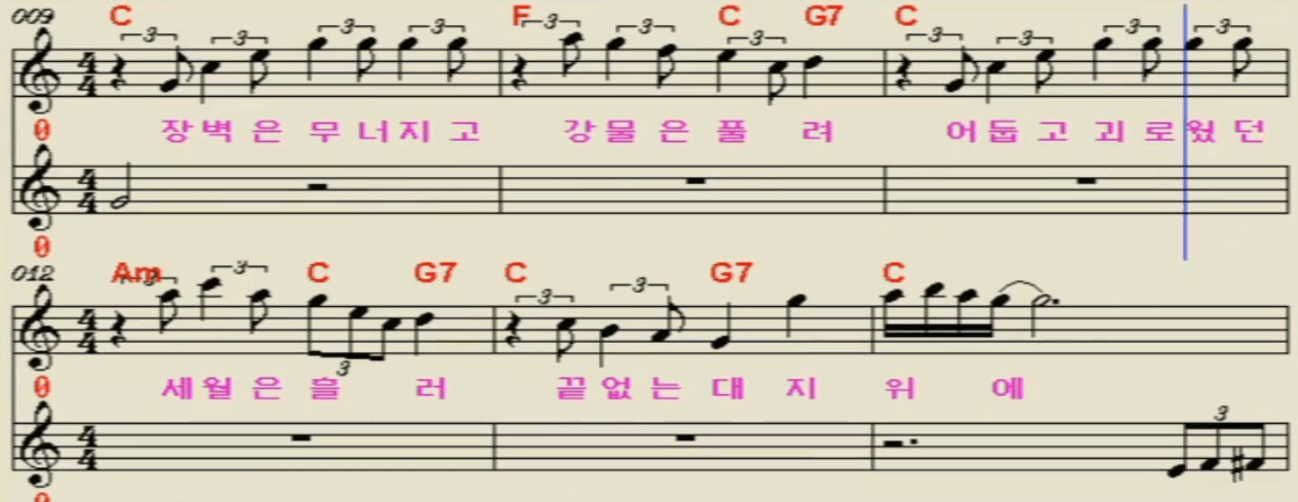 이미배(나애심) 과거를 묻지마세요 악보