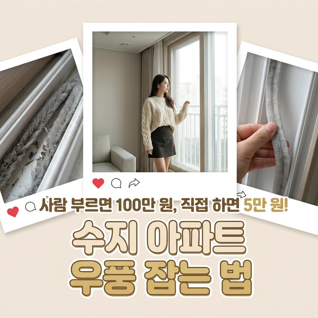수지 성복자이 1차 베란다 우풍 모헤어 수리 비용 공개 솔직 후기