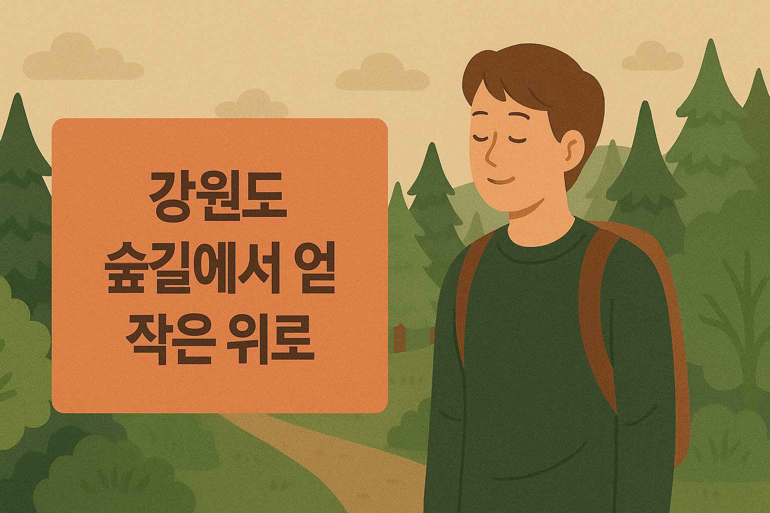 강원도의 숲속에서 느끼는 위로