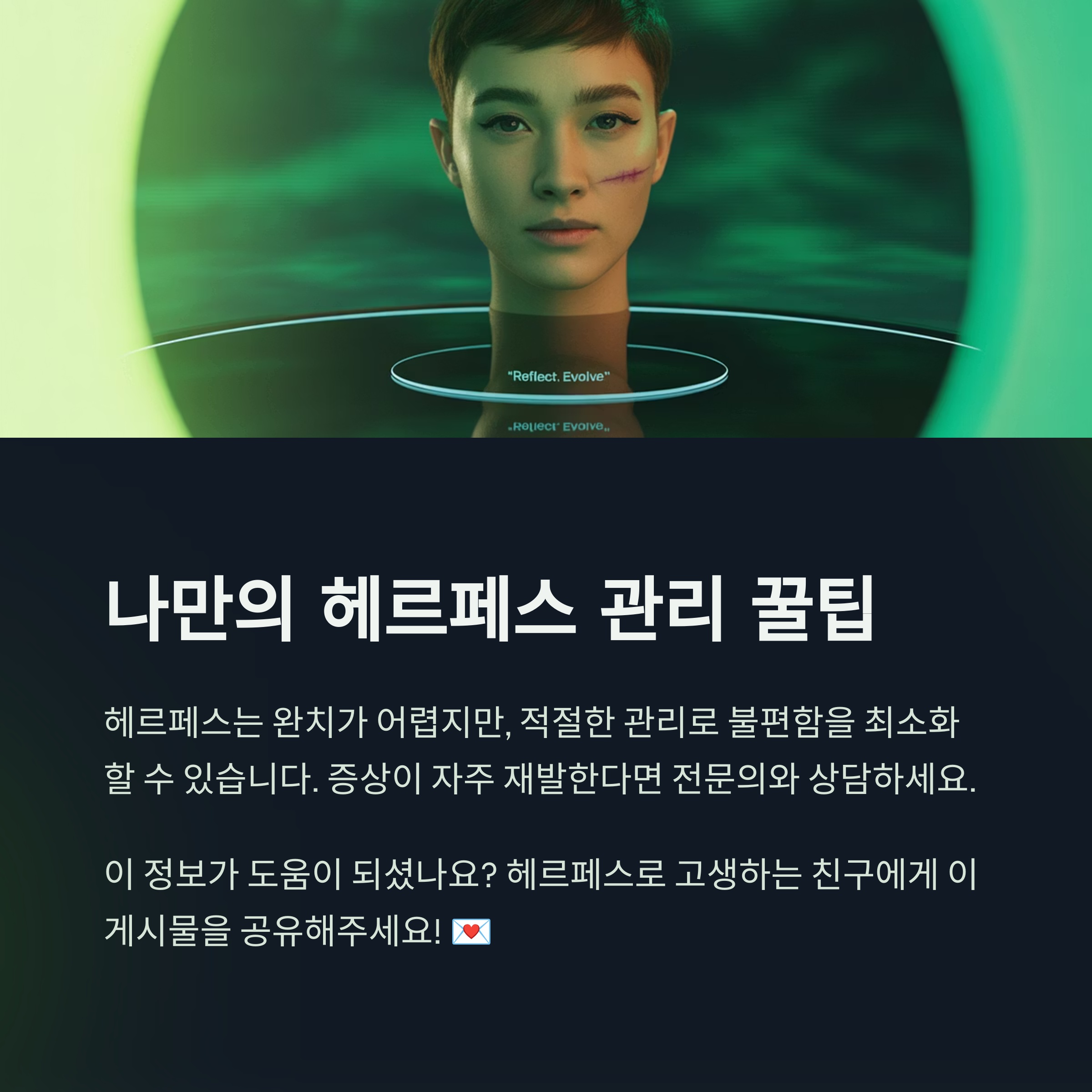 나만의 헤르페스 관리 꿀팁과 마무리