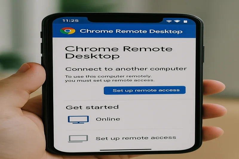 크롬 원격 데스크톱 설정 과정 화면