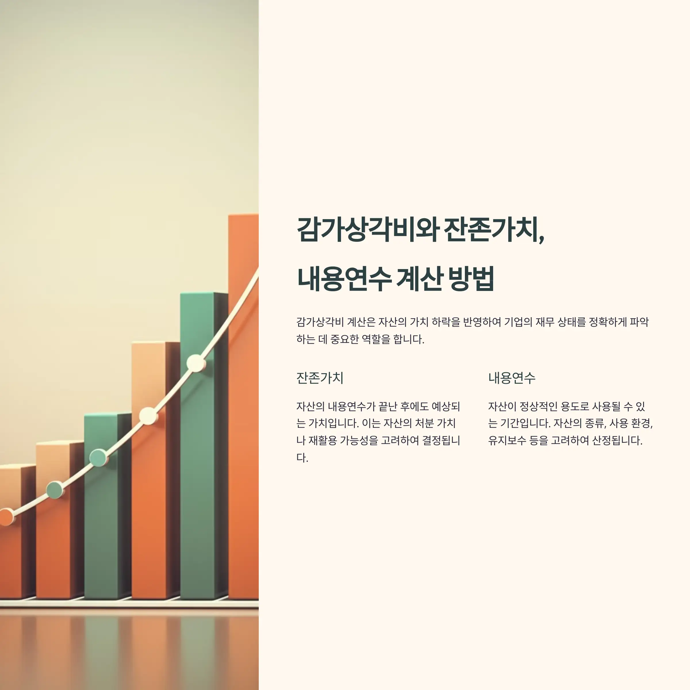감가상각비와 잔존가치, 내용연수 계산 방법