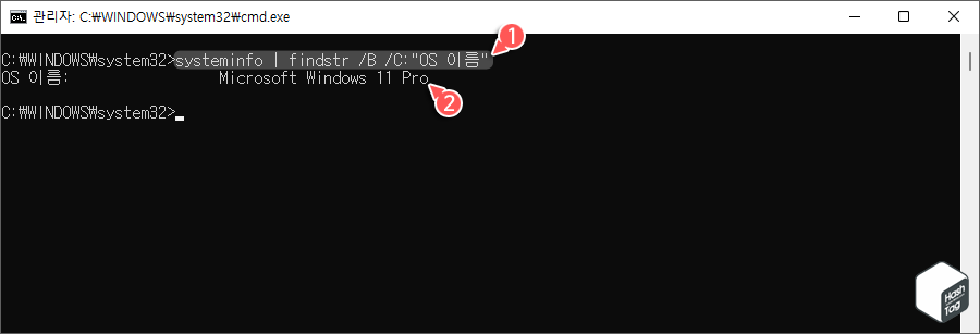 systeminfo 정보 출력