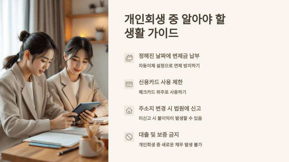 개인회생 중 알아야 할 생활 가이드