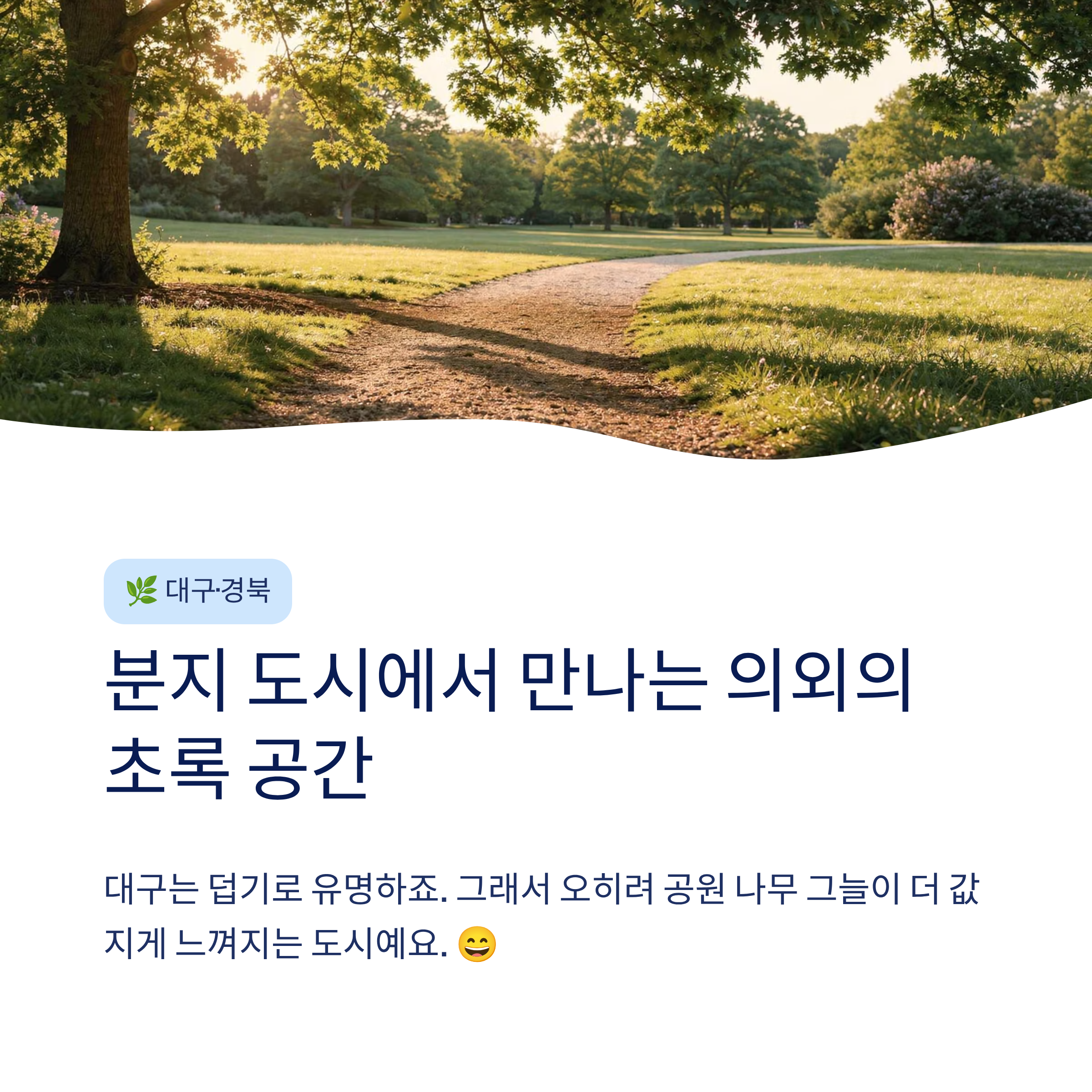 산책하기 좋은 도시 공원 전국 추천 — 진짜 걸어본 사람만 아는 숨은 명소들