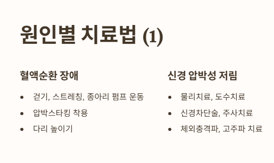 다리 저림 원인별 맞춤 치료법 1