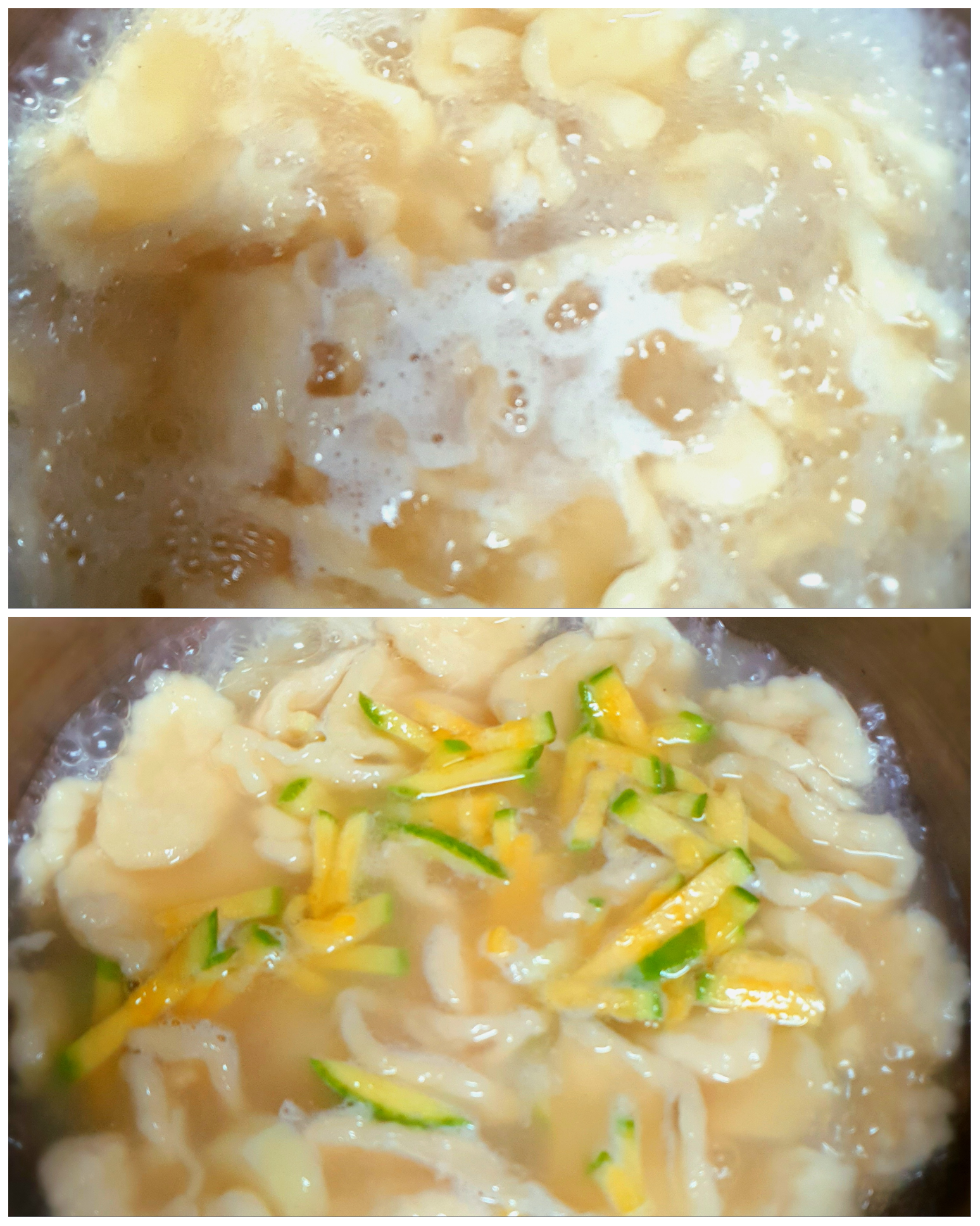 수제비를-끓였습니다.