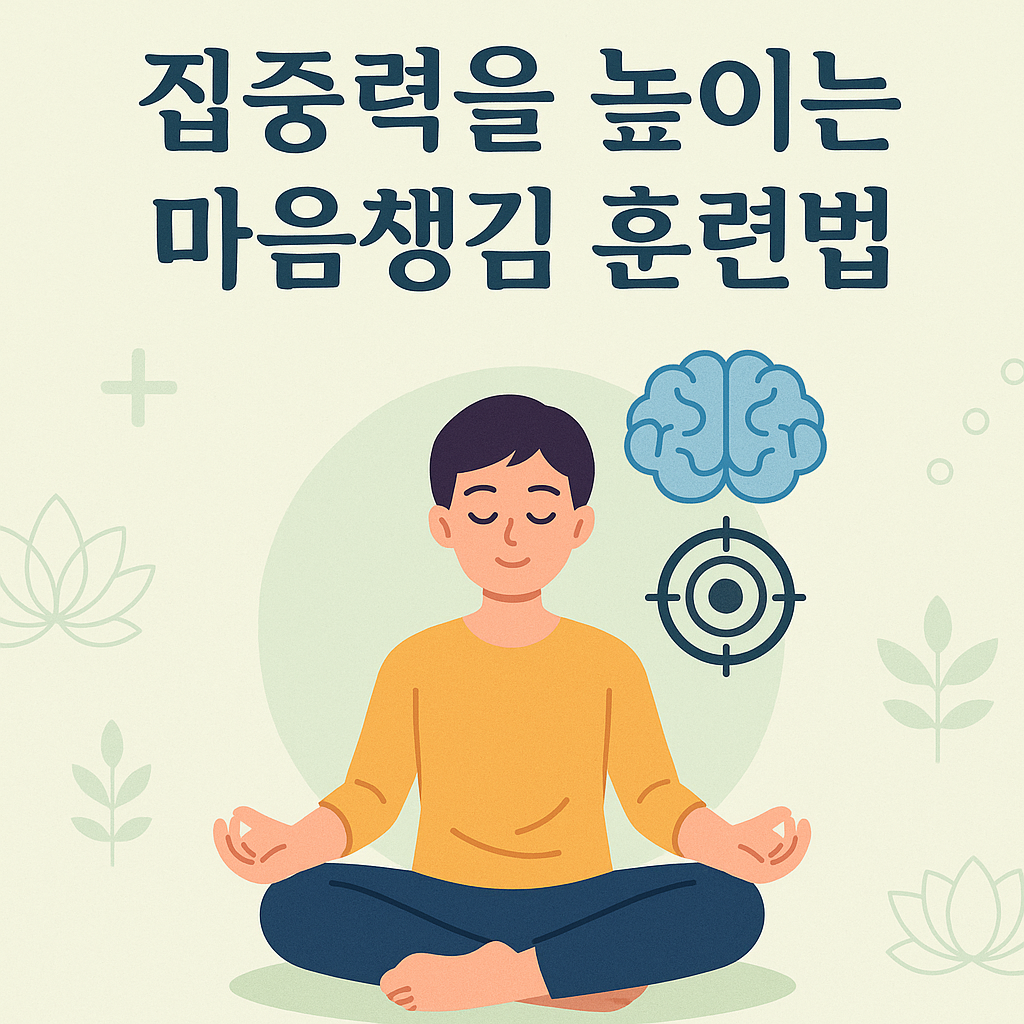 집중력을 높이는 마음챙김 훈련법