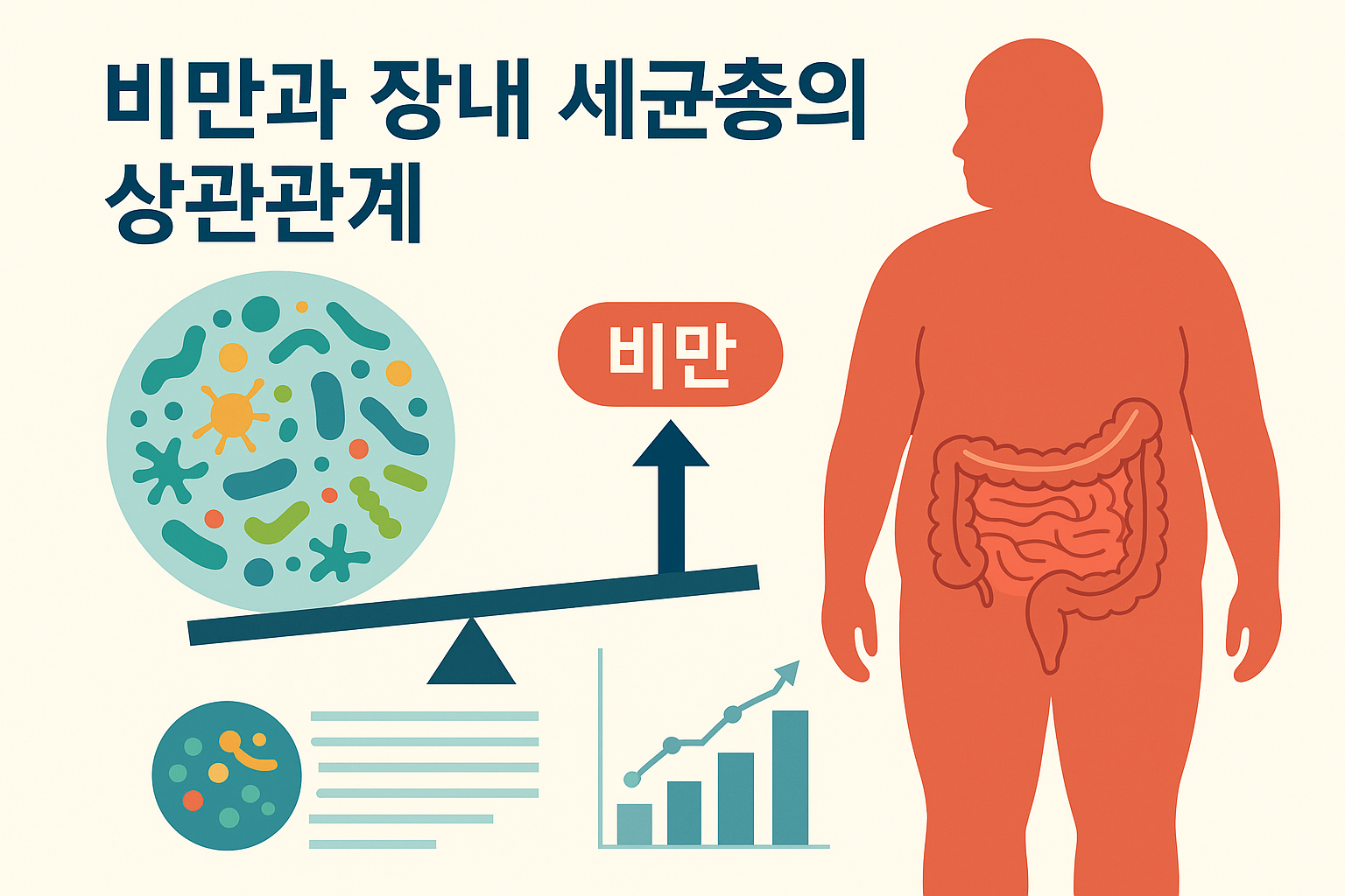 비만과 장내 세균총의 놀라운 상관관계 관련 사진