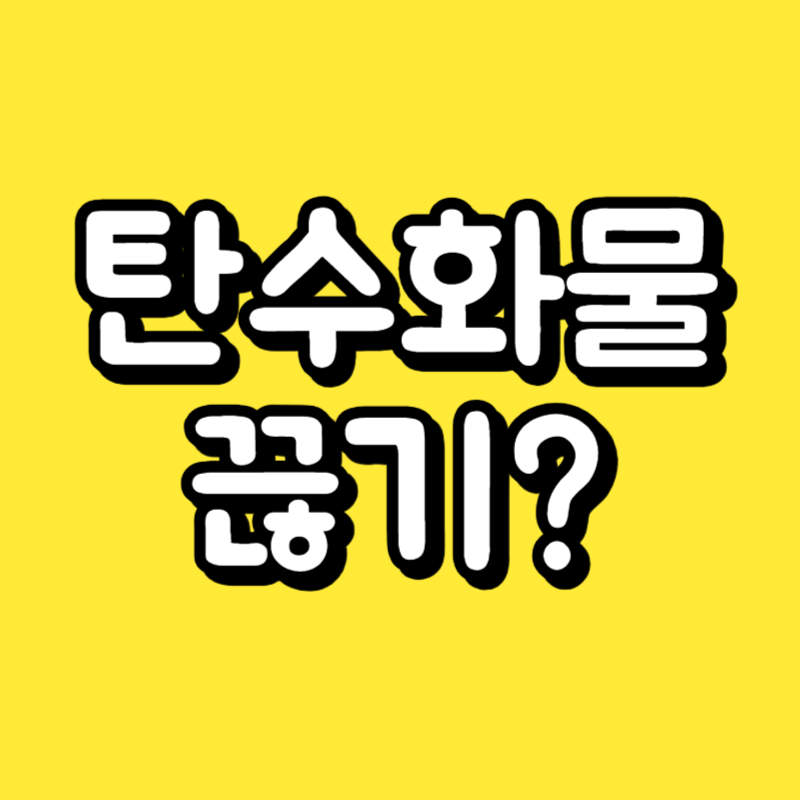 탄수화물 끊기