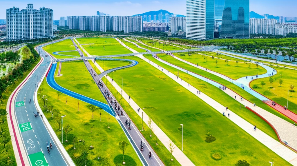 여의도공원 21배 녹지 품은 자족형 ..