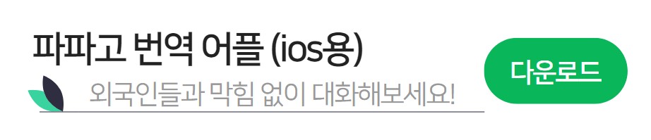 네이버 파파고 AI 통번역 ios 다운로드 설치